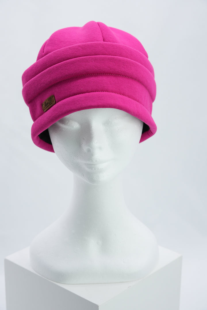 Beanie mit Raffung "pink"