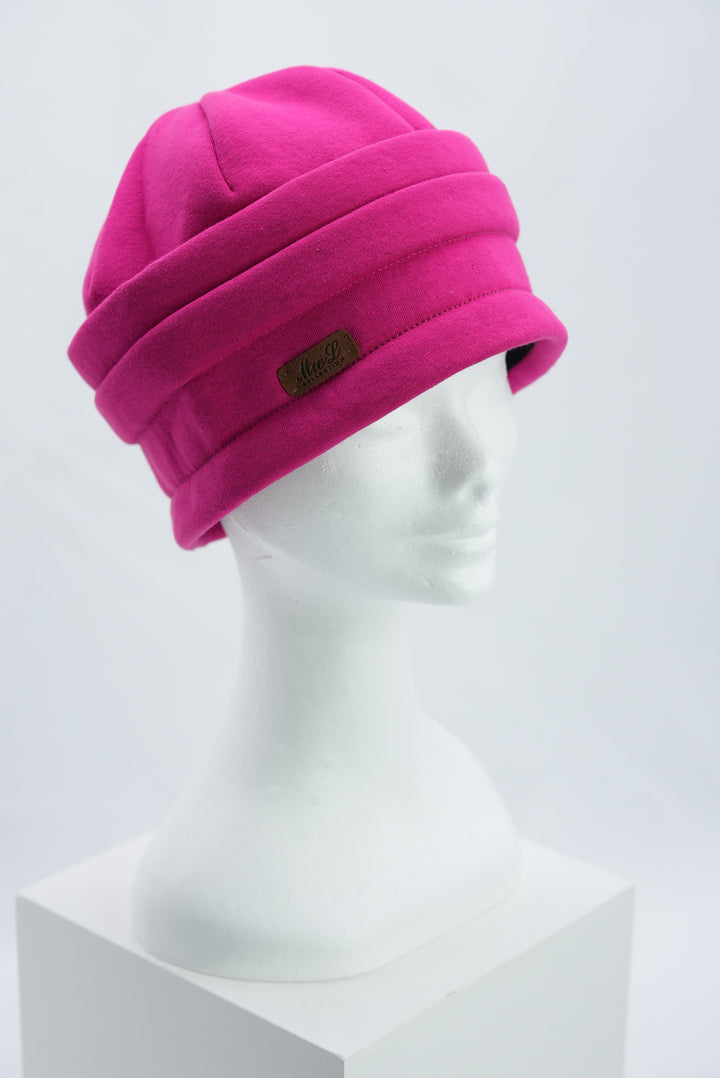 Beanie mit Raffung "pink"