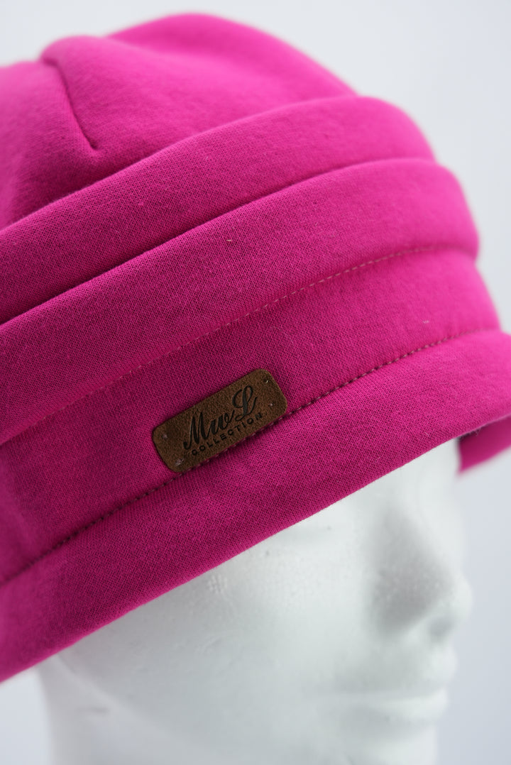 Beanie mit Raffung "pink"