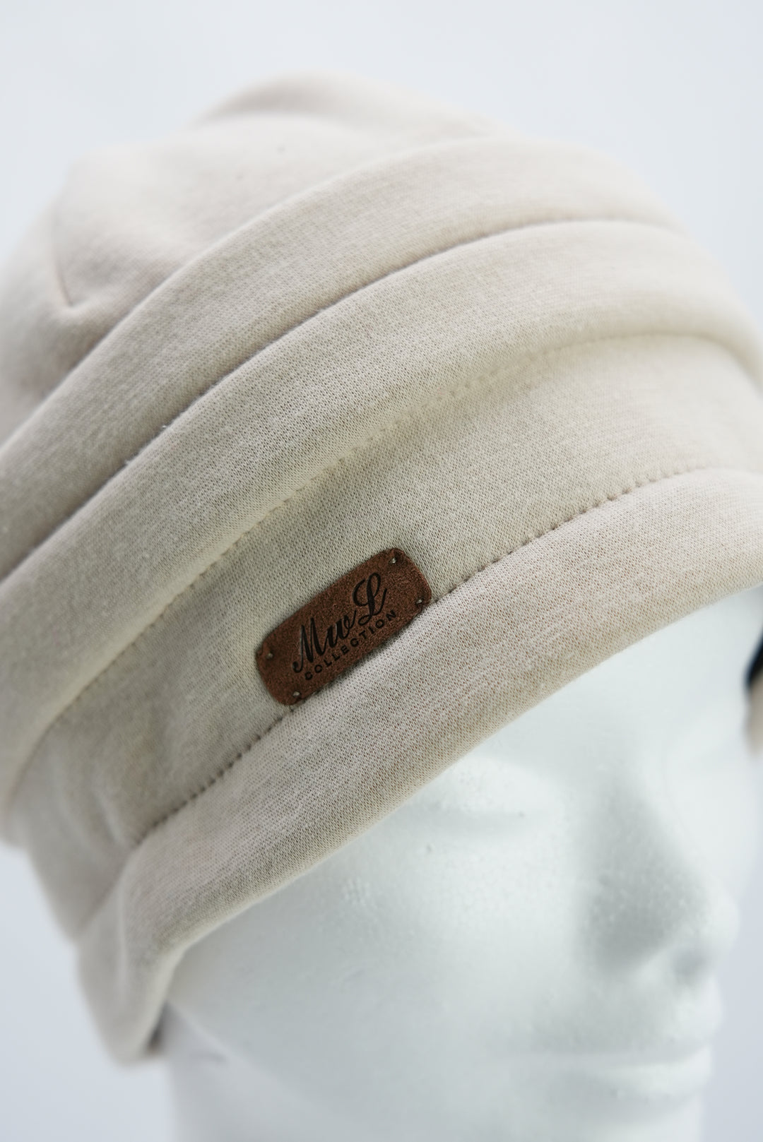 Beanie mit Raffung "beige"