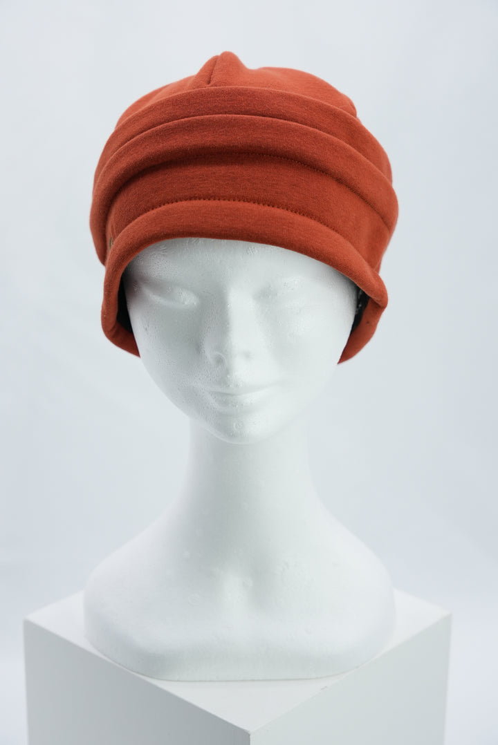 Beanie mit Raffung "rost"