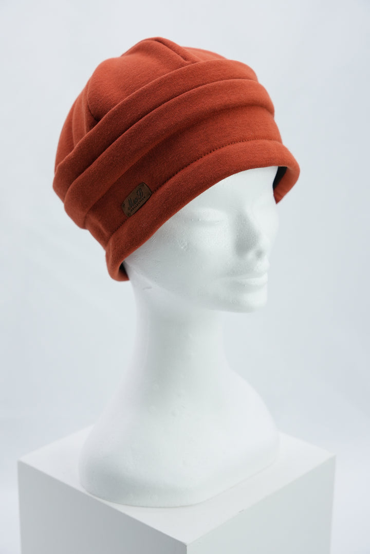 Beanie mit Raffung "rost"