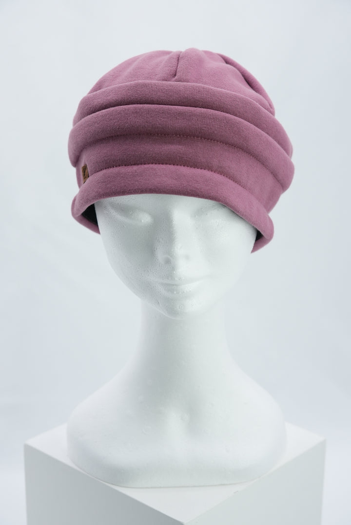 Beanie mit Raffung "lila"