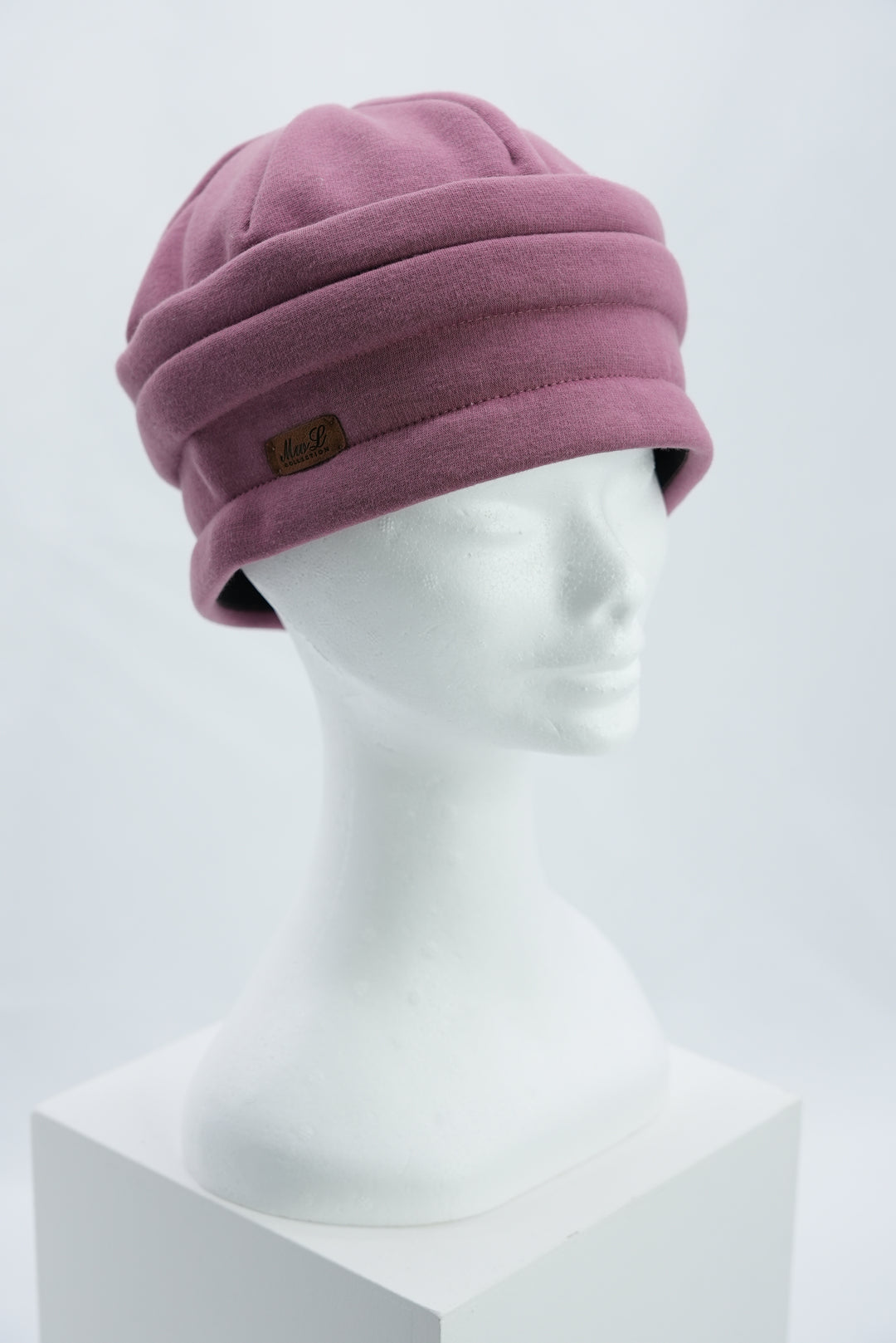Beanie mit Raffung "lila"