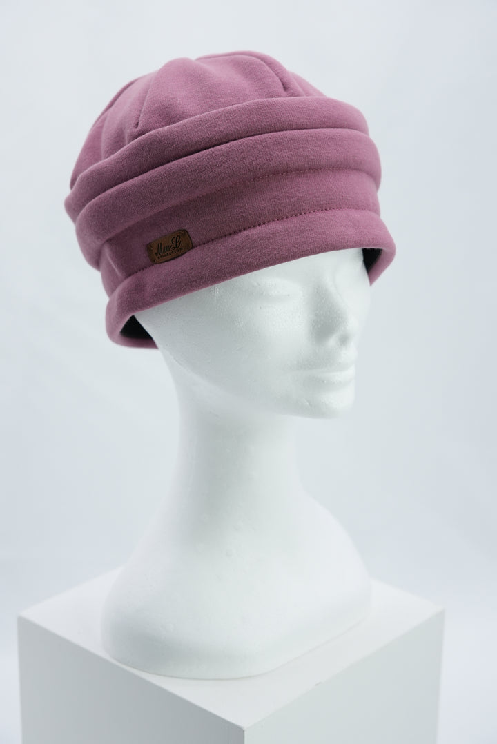 Beanie mit Raffung "lila"