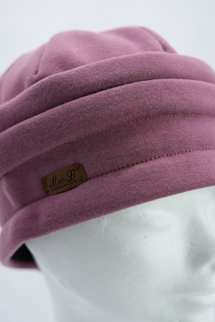 Beanie mit Raffung "lila"