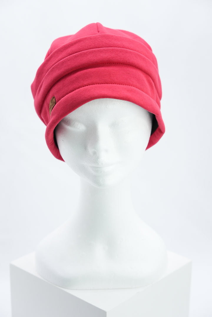 Beanie mit Raffung "rot"