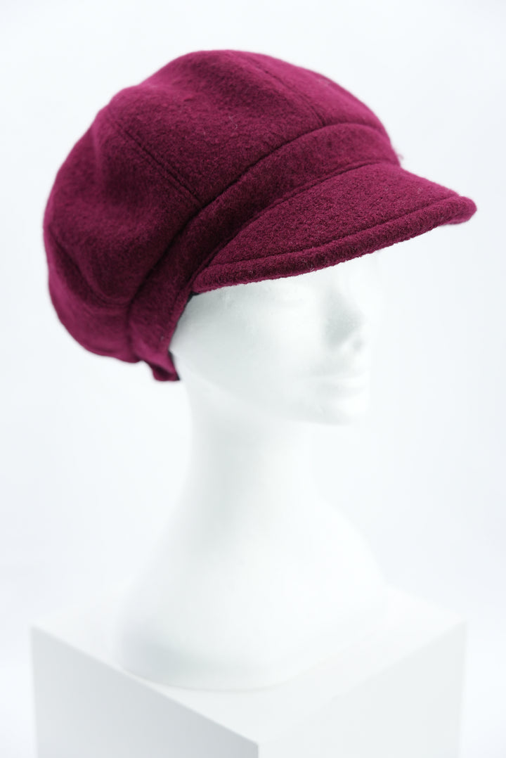 Schildkappe "Wolle bordeaux"