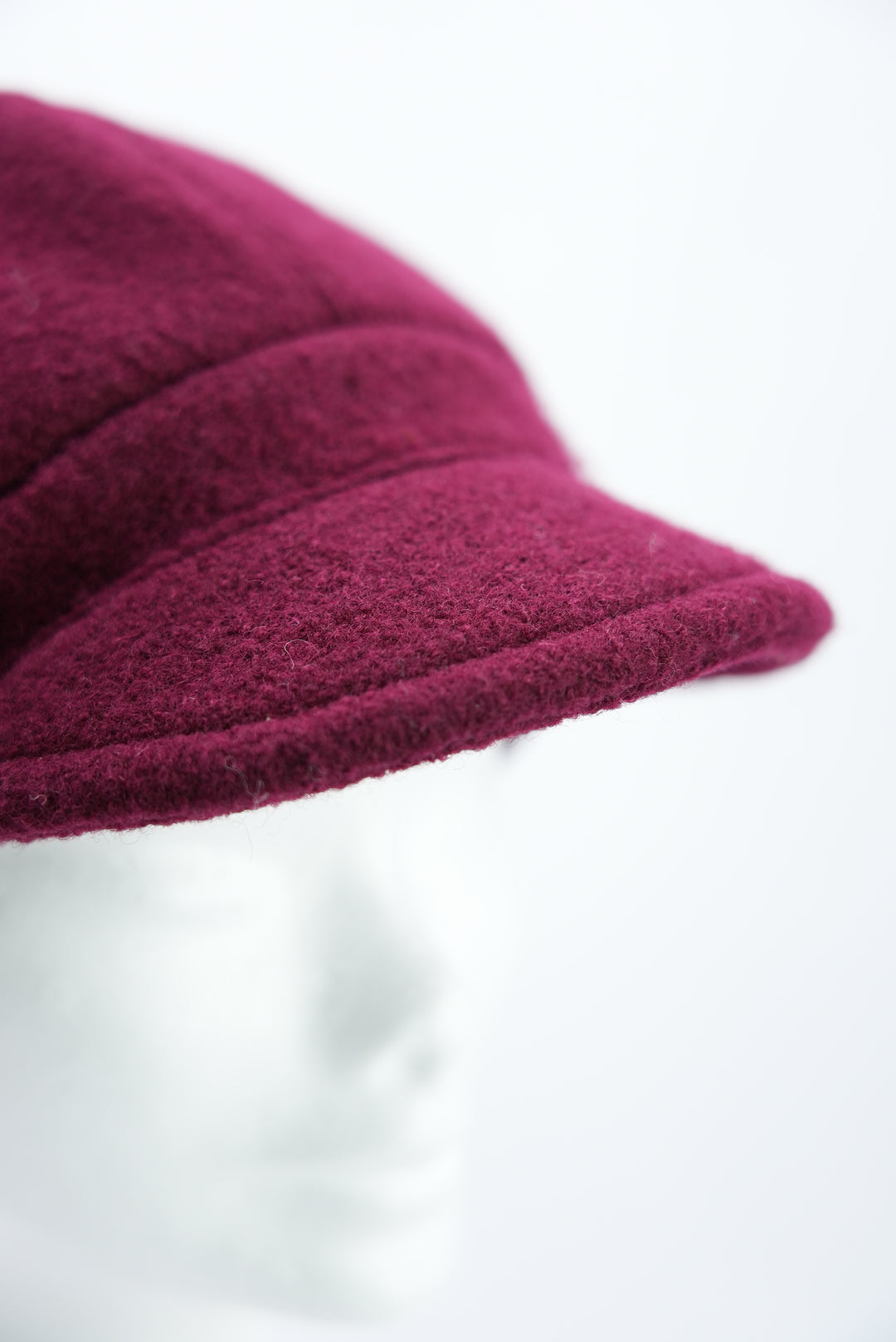 Schildkappe "Wolle bordeaux"