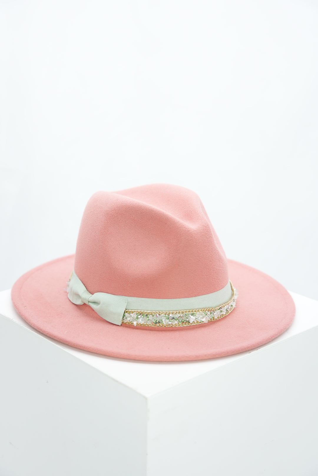Damenhut "Fedora rosa"