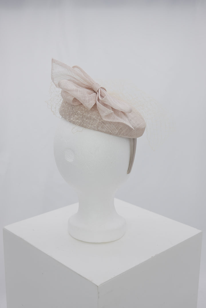 Fascinator "Schleife beige"