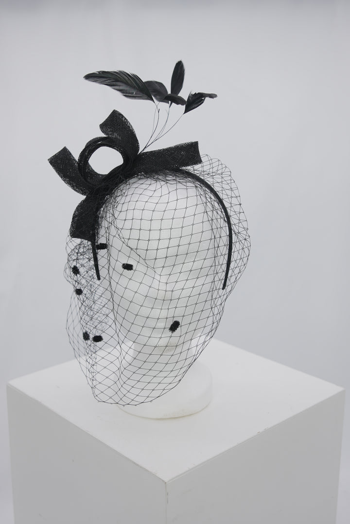 Fascinator "Sinemay black"