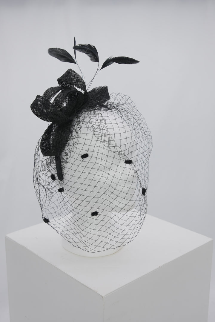 Fascinator "Sinemay black"