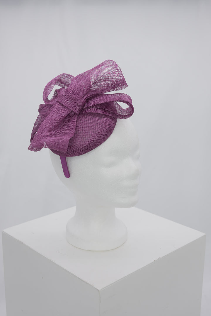 Fascinator Schleife lila