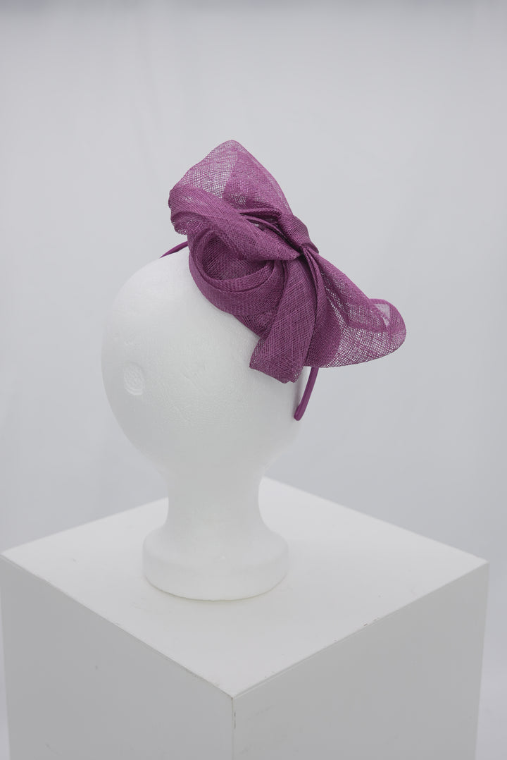 Fascinator Schleife lila