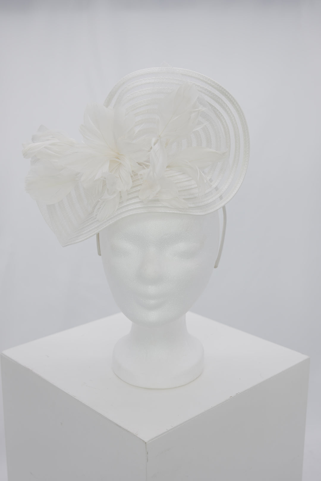 Fascinator "weiß"