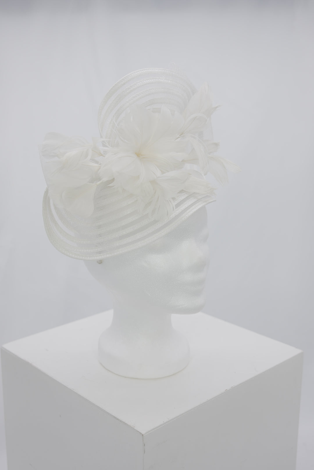 Fascinator "weiß"