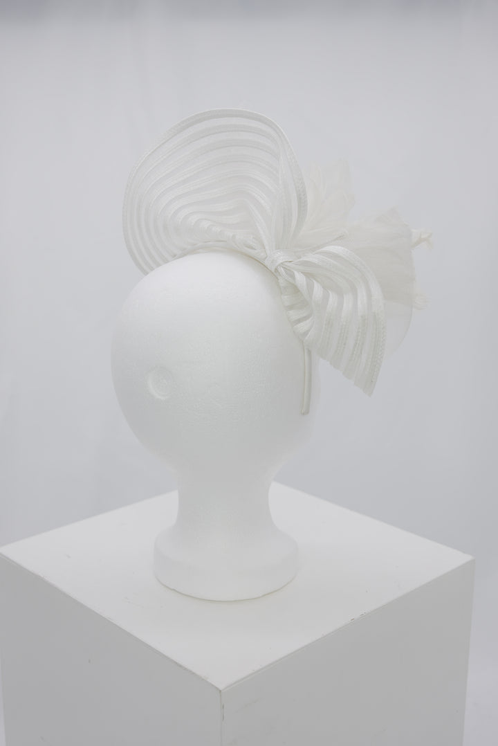 Fascinator "weiß"