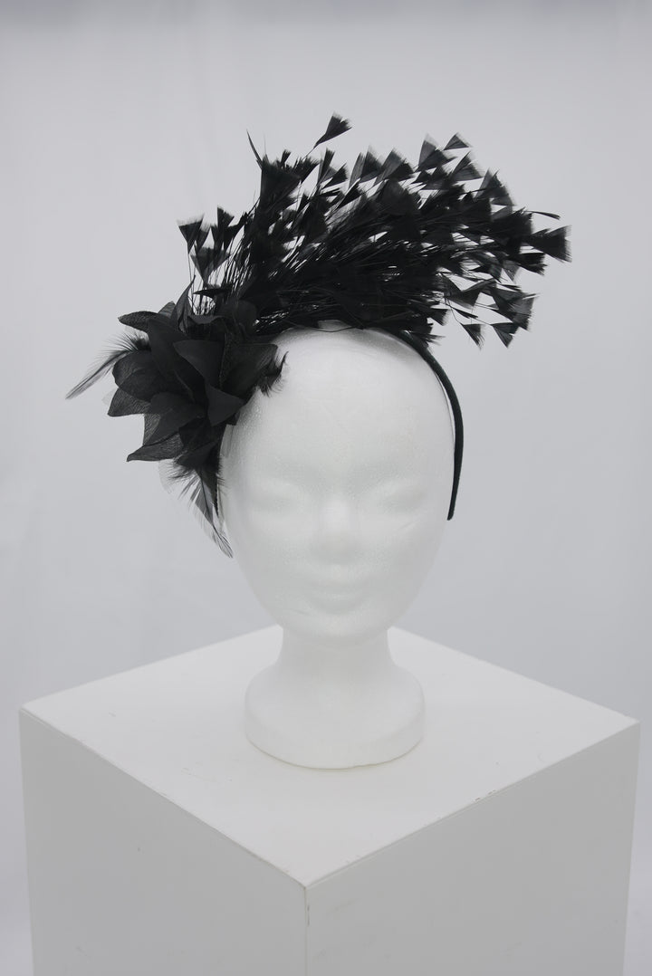 Fascinator "black flower"