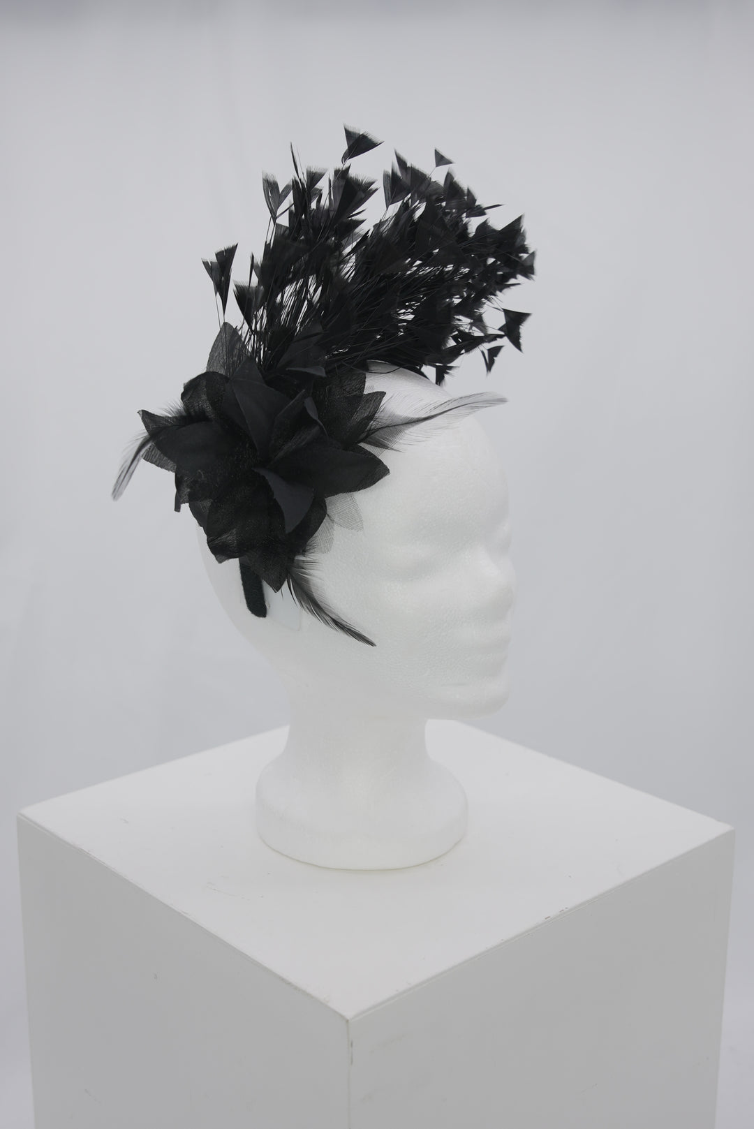 Fascinator "black flower"