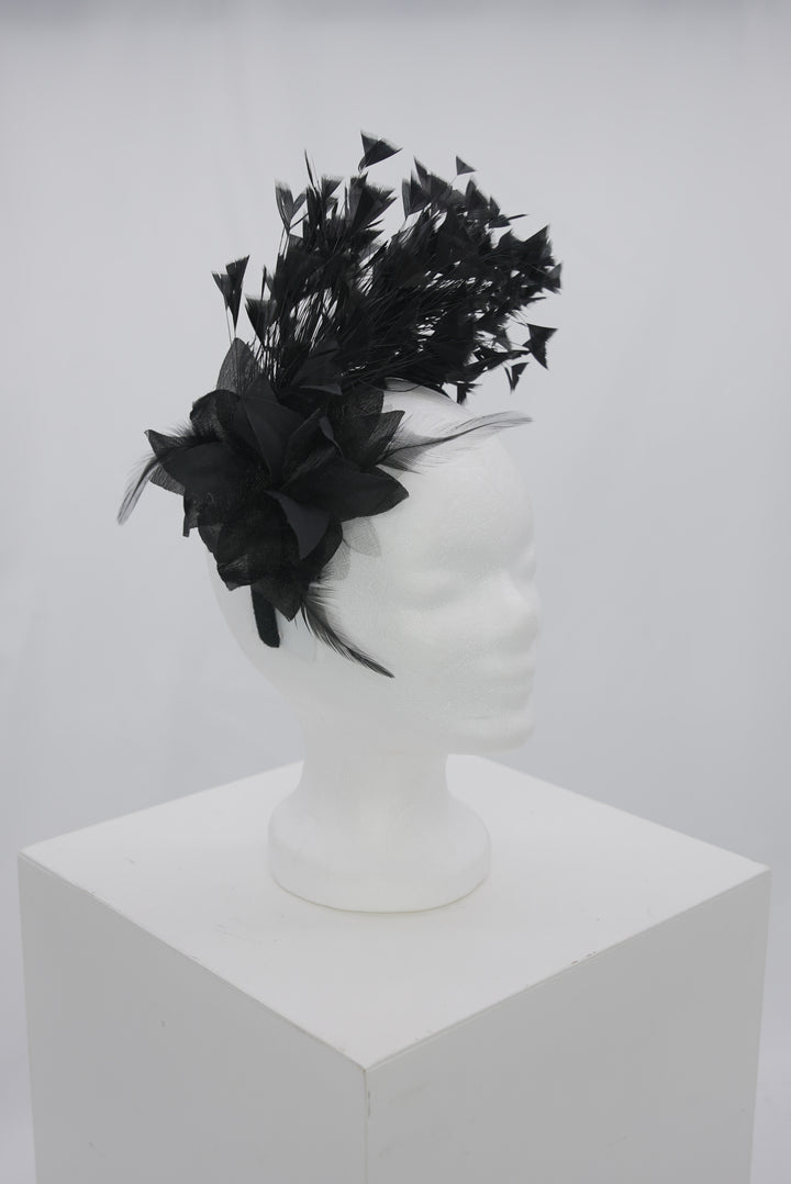 Fascinator "black flower"