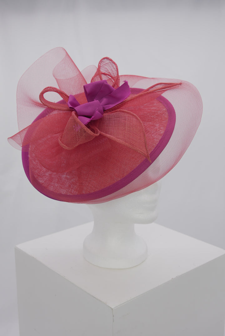 Fascinator "rot/pink"