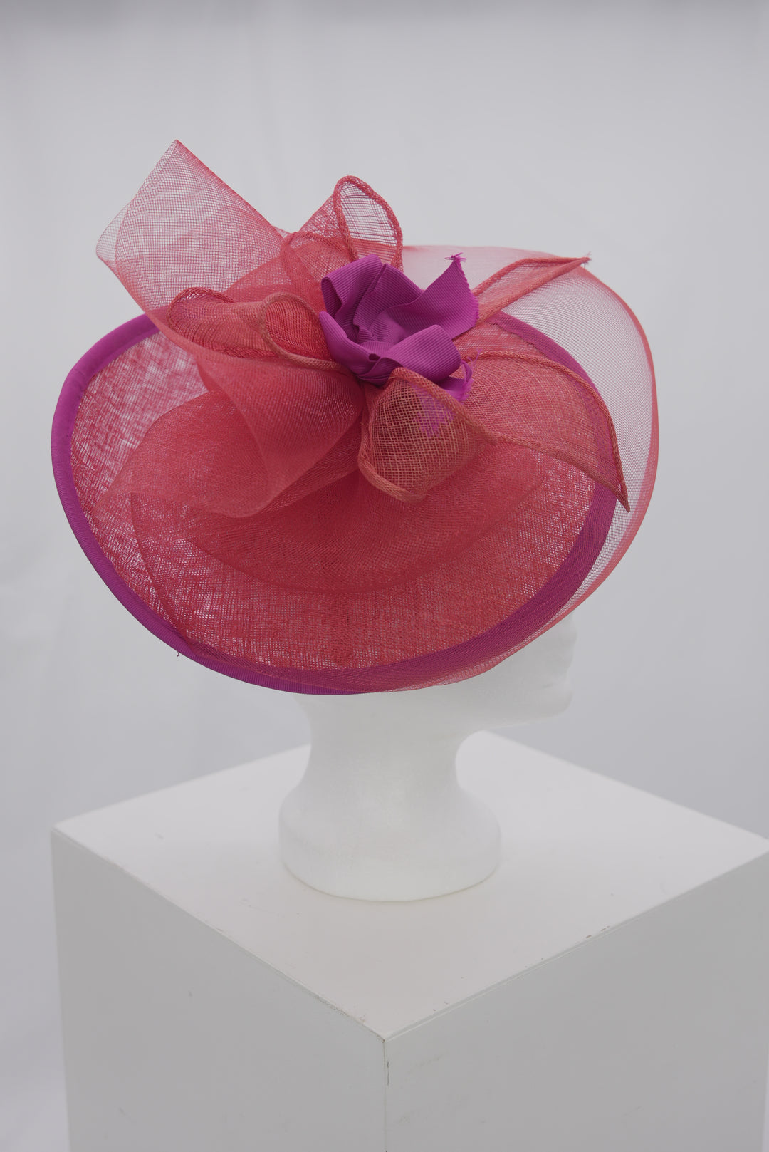 Fascinator "rot/pink"