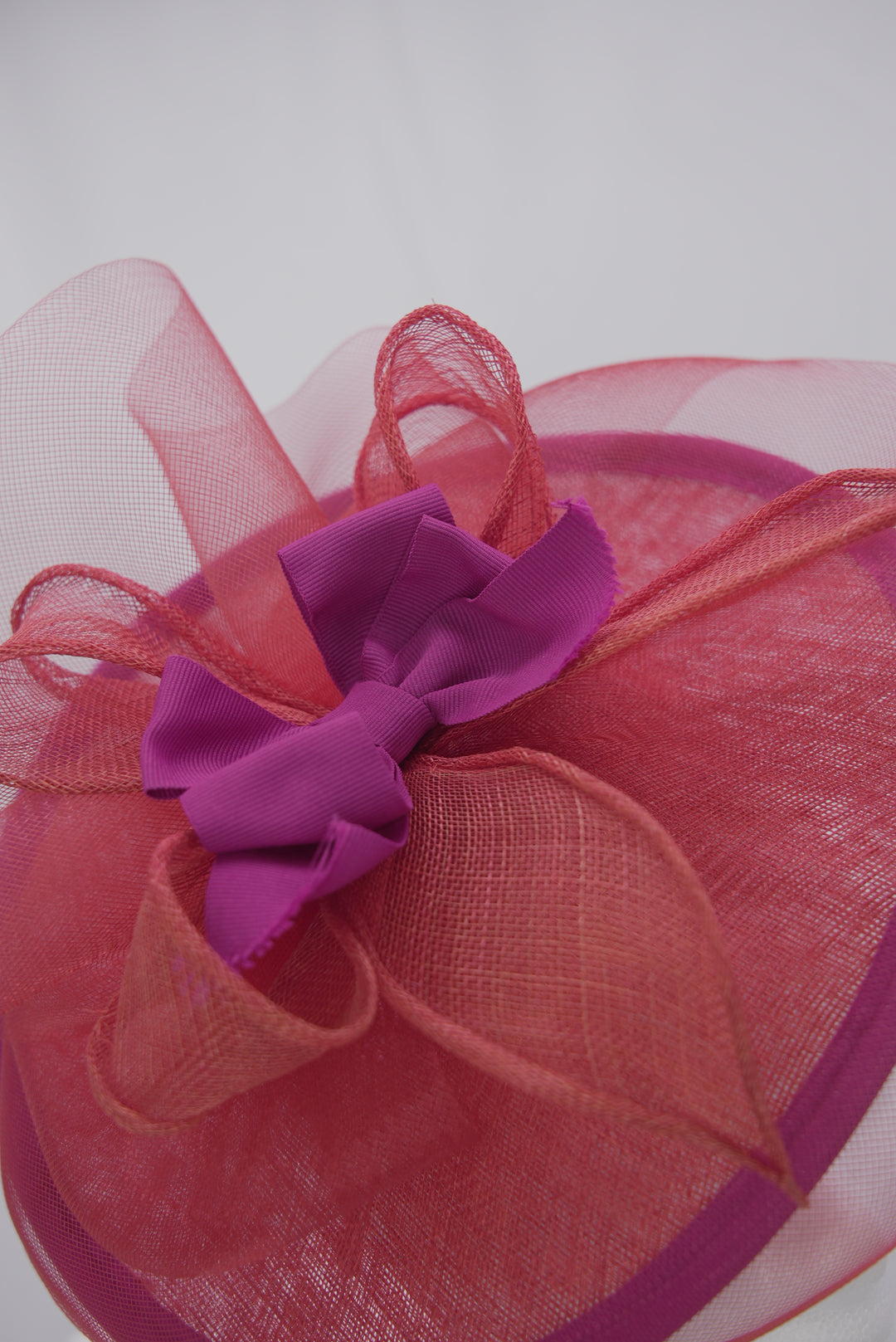 Fascinator "rot/pink"