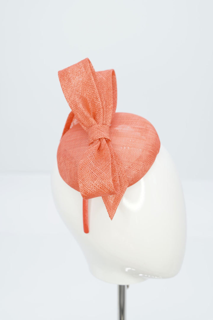 Fascinator "loop" lachsorange