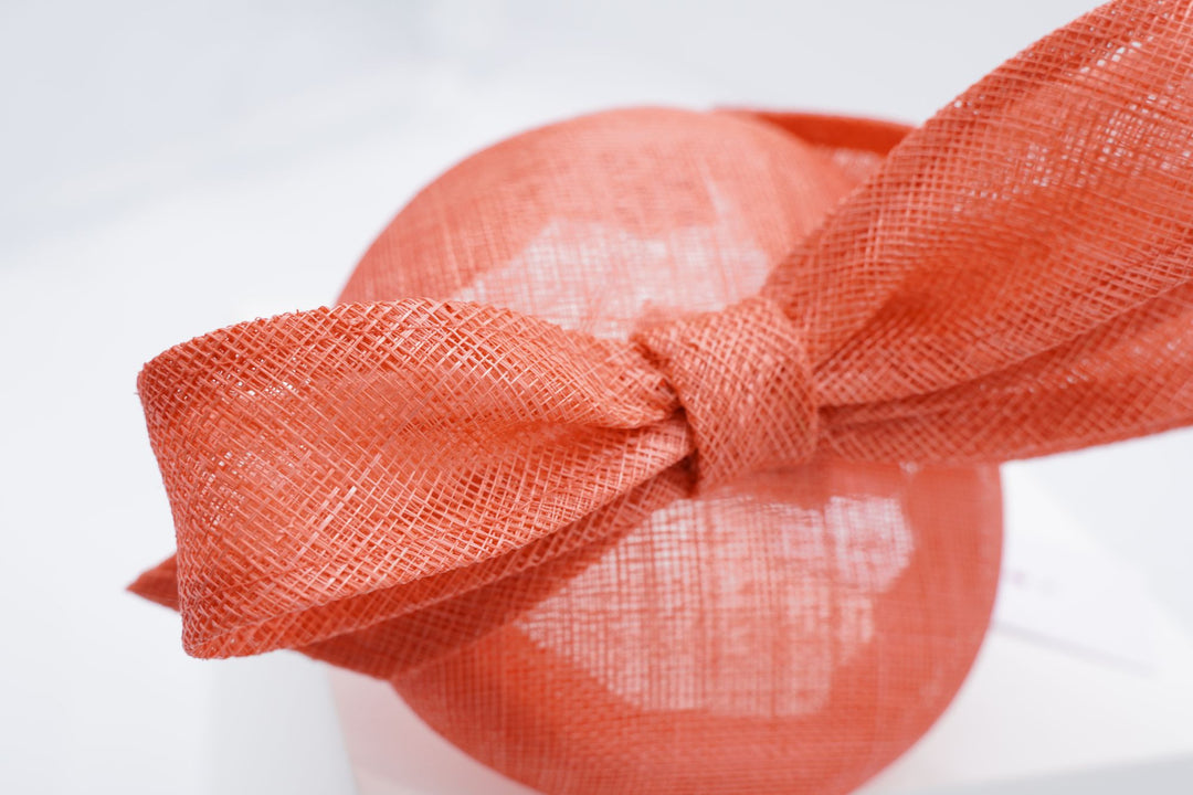 Fascinator "loop" lachsorange