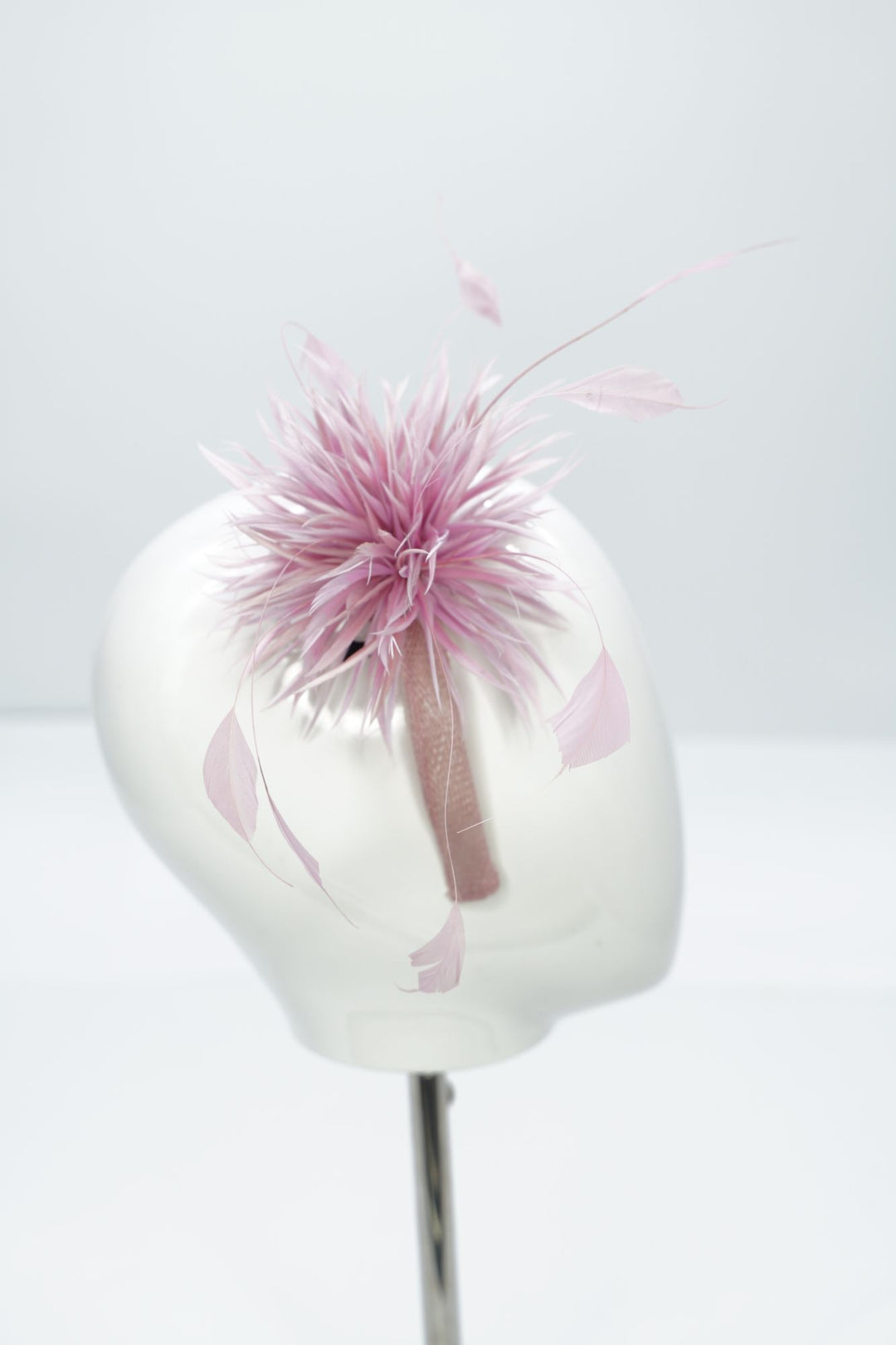 Fascinator "feather flower" rosa