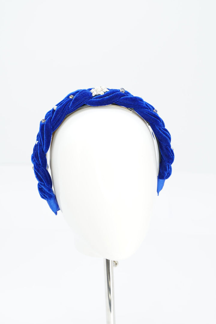 Fascinator "braid" blau