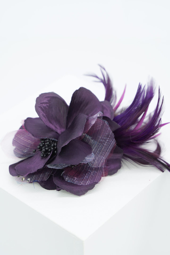 Fascinator "purple rose" lila
