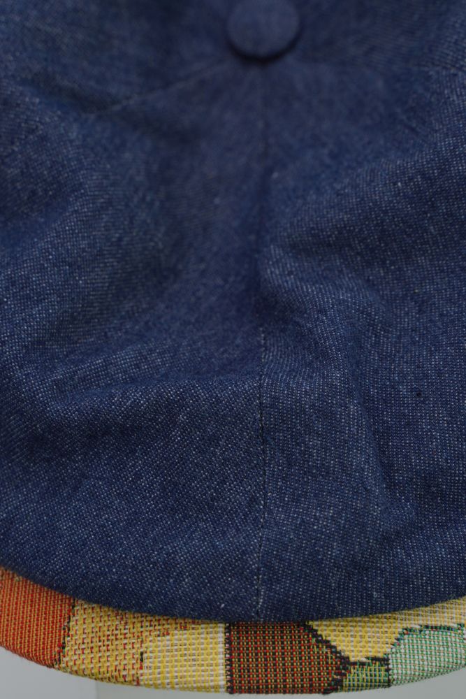 Herrenkappe “jeans“ blau-bunt
