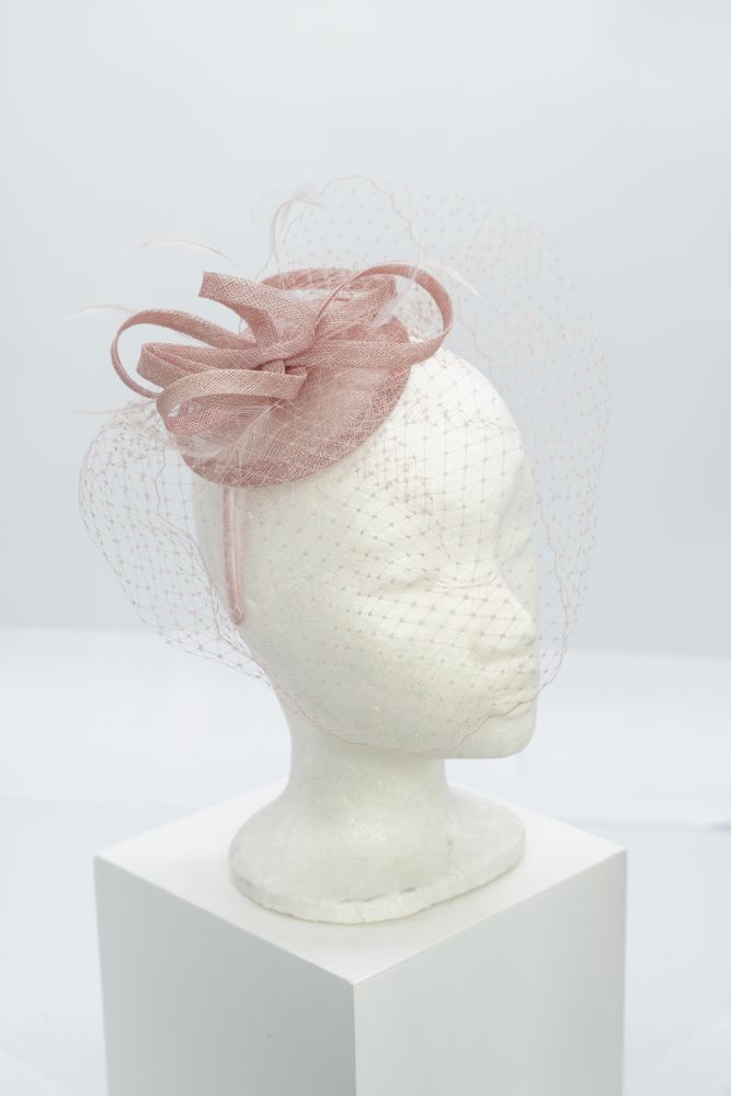 Fascinator "tulle" rosa