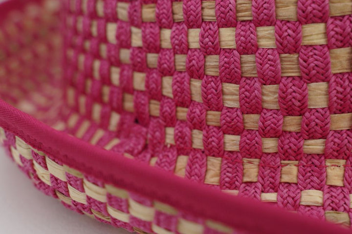 Strohhut "braided" pink